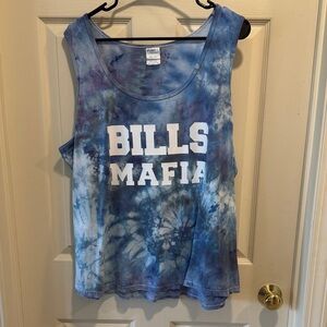 Buffalo Bills mafia Blue Tie-Dye Women's Tank Top